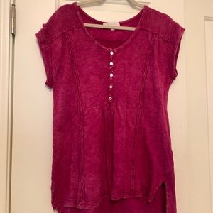 Fuchsia Babydoll top